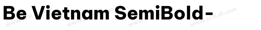 Be Vietnam SemiBold字体转换